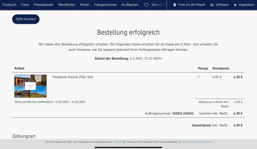 德國dm明信片製作服務頁面