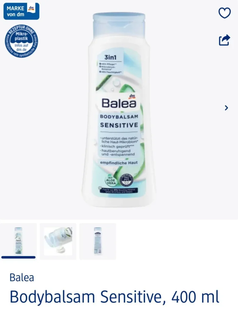 Balea身體保濕乳液